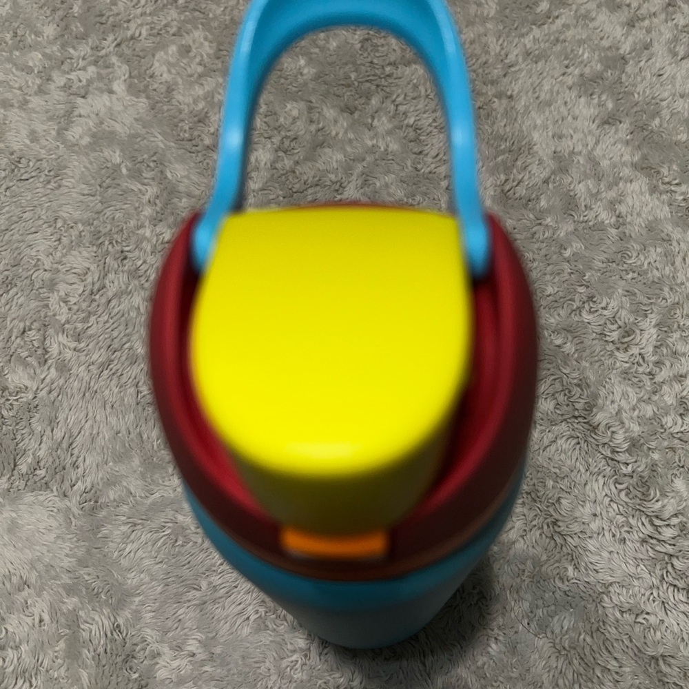 OWALA Blender Bottle FreeSip 32oz Stainless Steel Water Bottle -Turquoise & Red - Picture 6 of 14